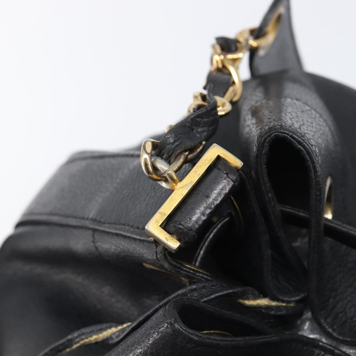 Chanel Vintage Cc Drawstring Bucket Caviar Black Leather Handbag (Pre-Owned)