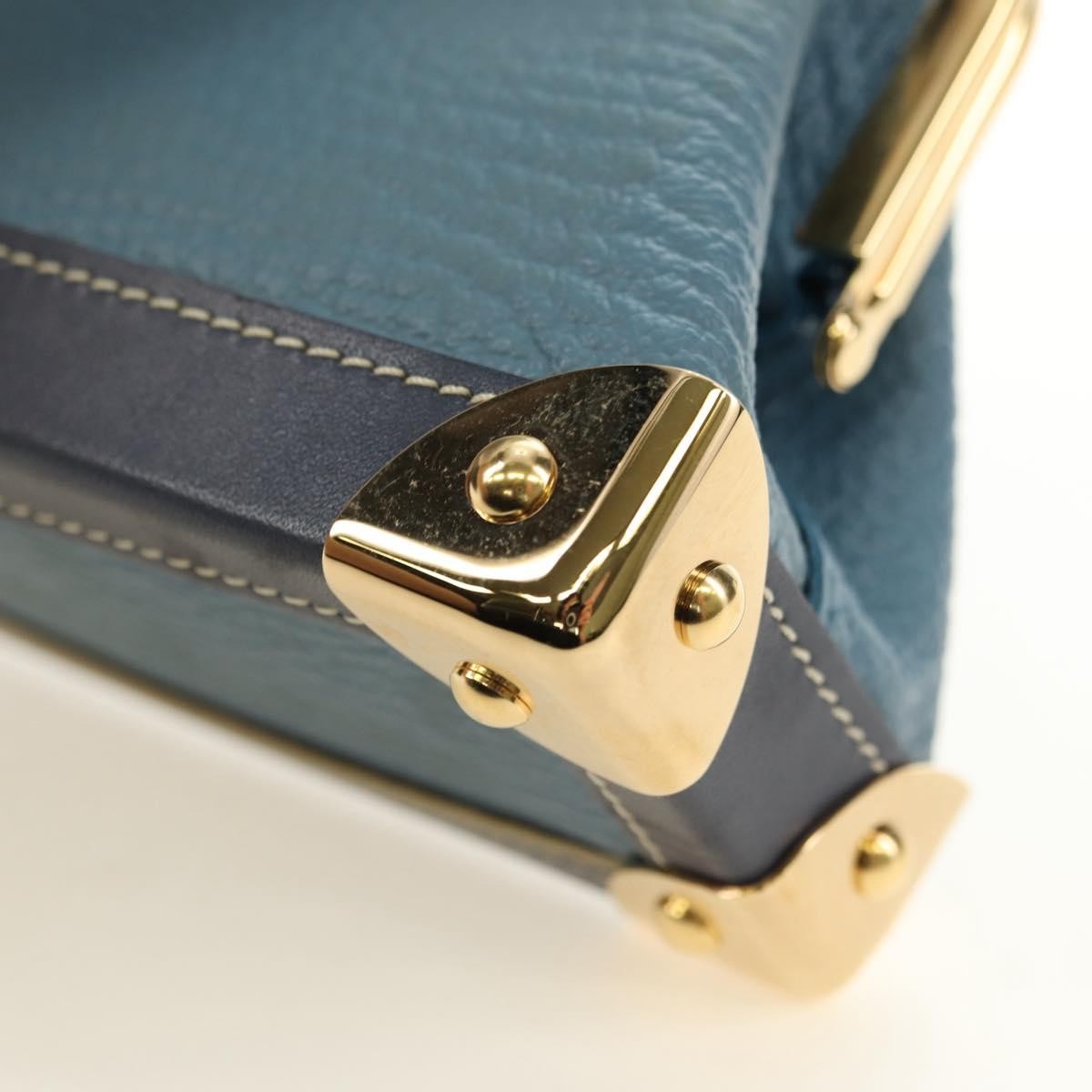 Louis Vuitton Porte-Monnaie Coin Purse Leather Blue Leather Card Holders Accessory (Pre-Owned)