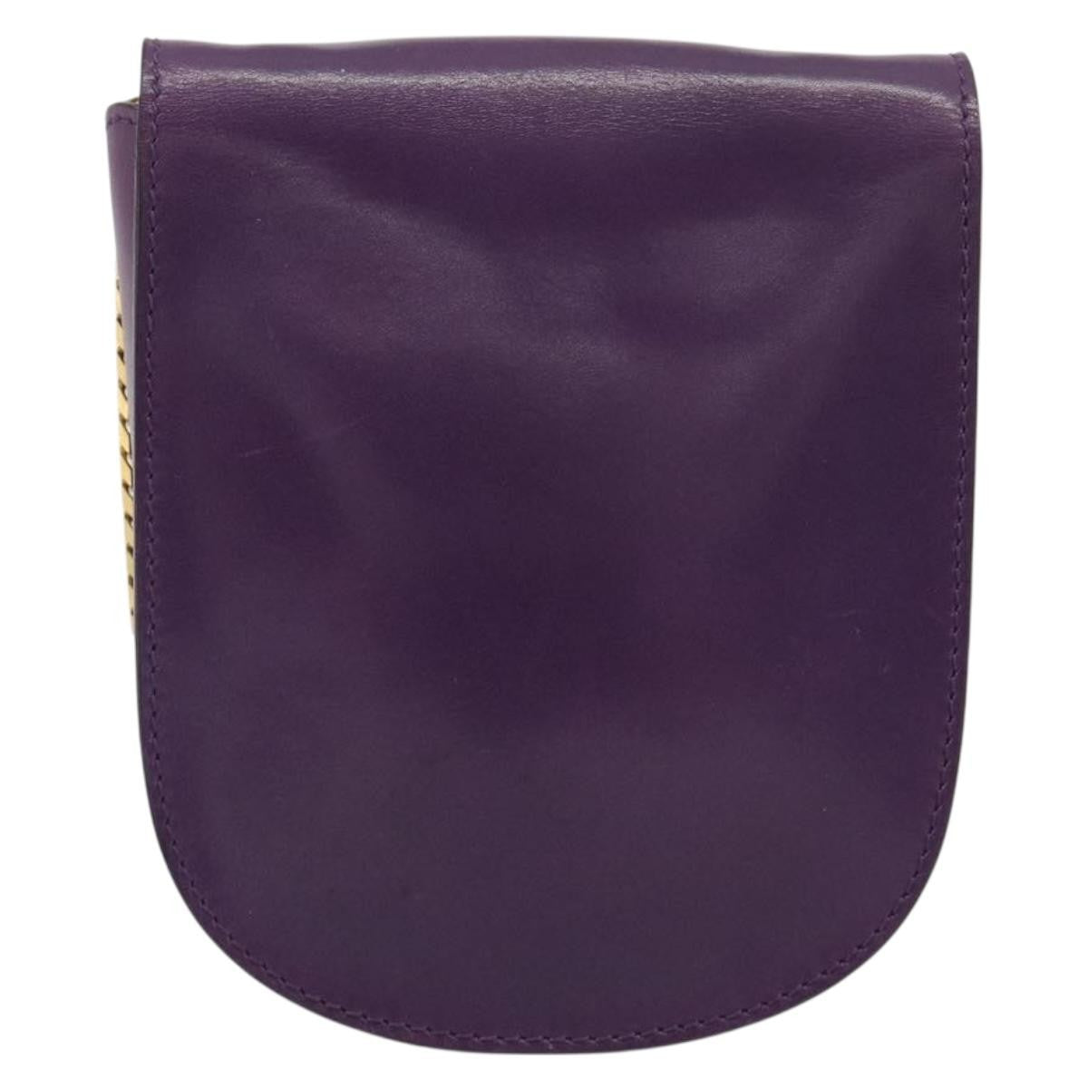 Celine Vintage Leather Purple Leather Shoulder Bag Bag (Pre-Owned)