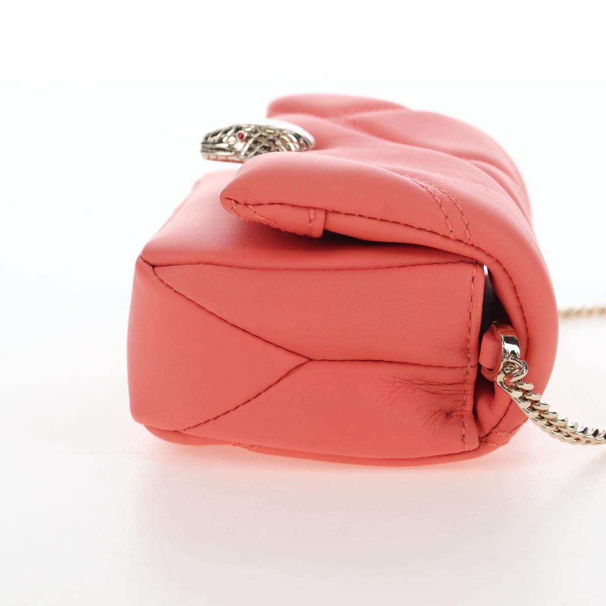 Bvlgari Serpenti Cabochon Diagonal Quilted Leather Pink Leather Shoulder Bag Bag (Pre-Owned)