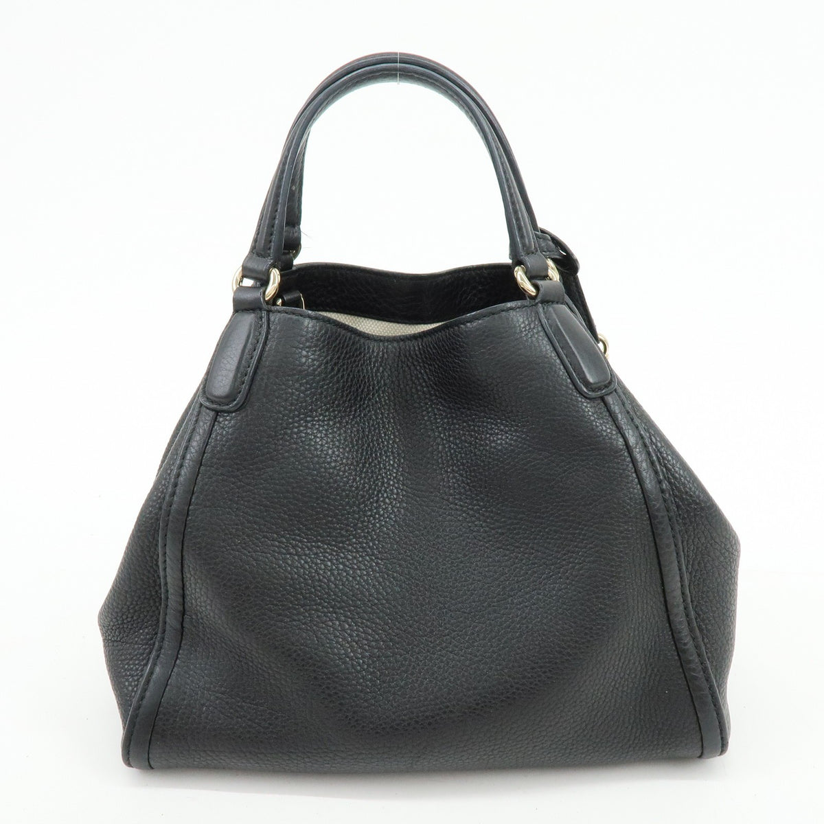 Gucci Soho Leather Black Leather Shoulder Bag Bag (Pre-Owned)