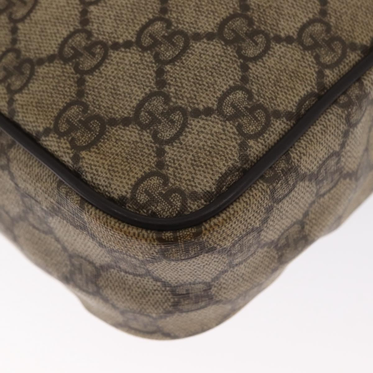Gucci Front Zip Messenger Gg Coated Canvas Beige Canvas Shoulder Bag Bag (Pre-Owned)