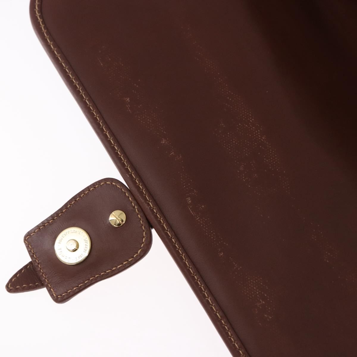 Gucci Flap Shoulder Bag Gg Canvas & Leather Brown Canvas Crossbody Bag Bag (Pre-Owned)