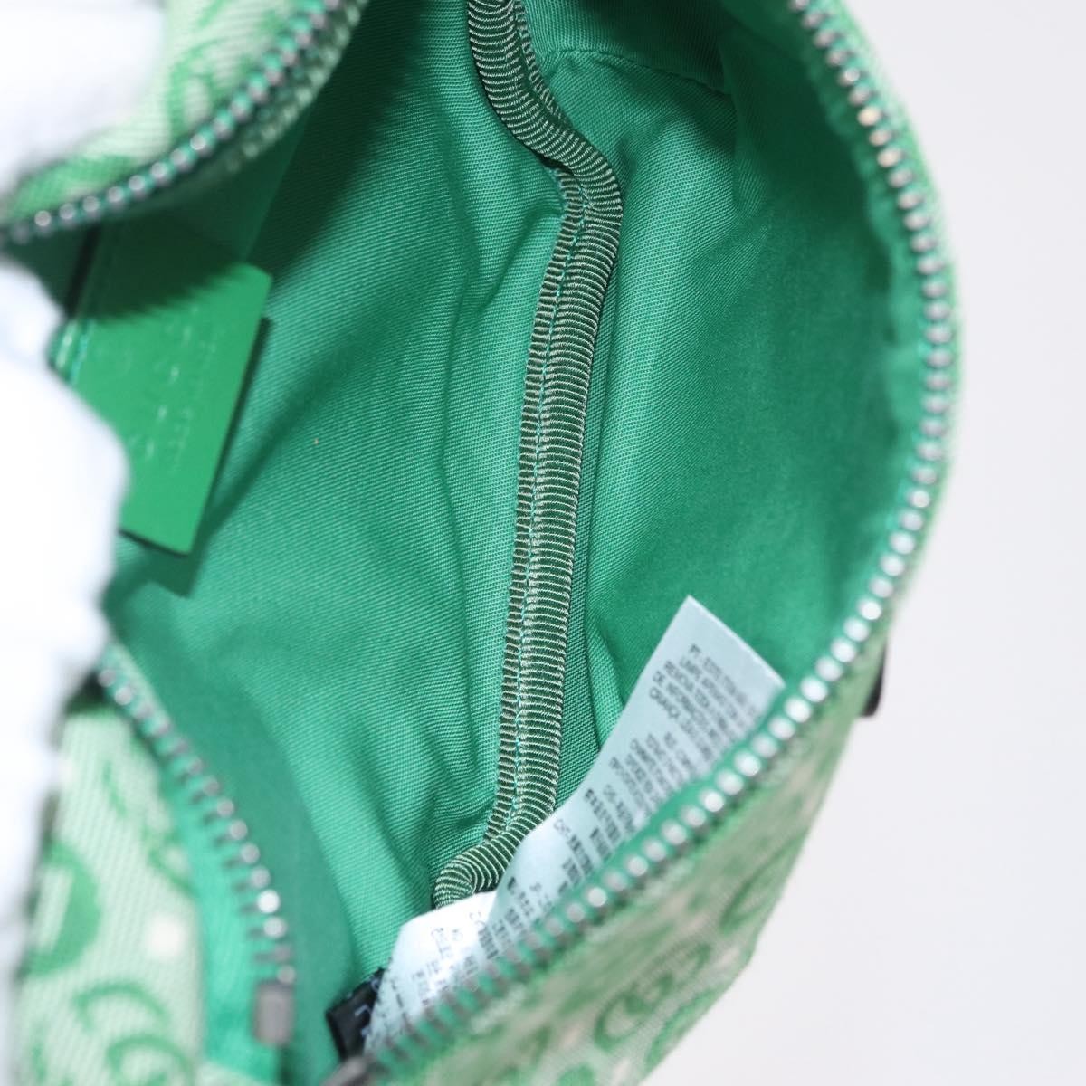 Gucci Children's Belt Gg Canvas Green Canvas Handbag (Pre-Owned)