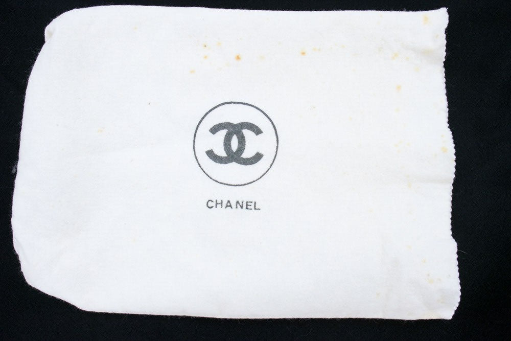Chanel Vintage Full Flap Quilted Lambskin Black Leather Shoulder Bag Bag (Pre-Owned)