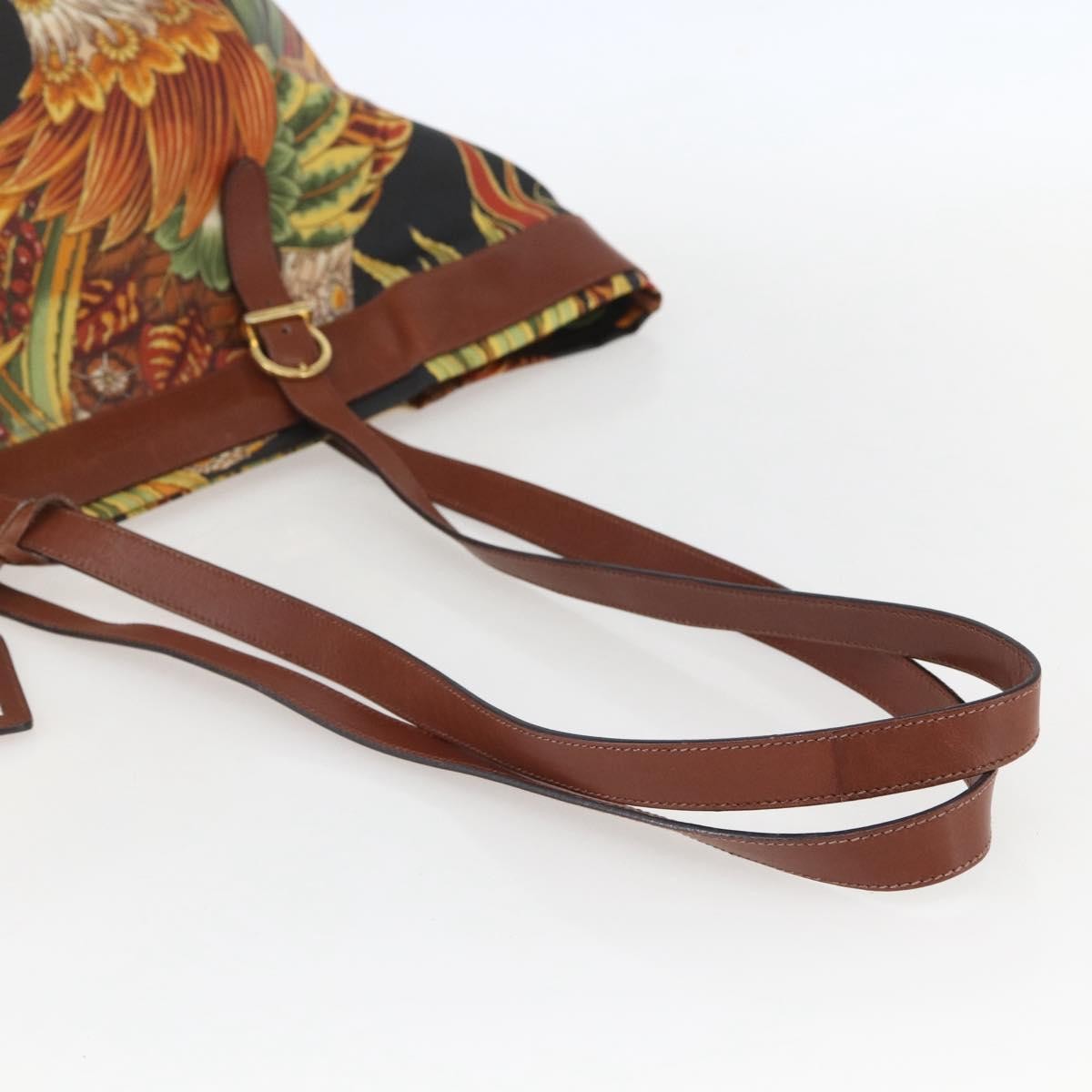 Salvatore Ferragamo Flower Tote Canvas Multicolour Pvc Tote Bag Bag (Pre-Owned)