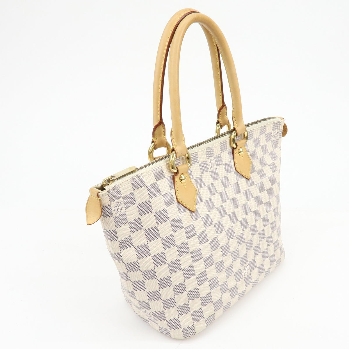 Louis Vuitton Saleya Damier Beige Canvas Handbag (Pre-Owned)