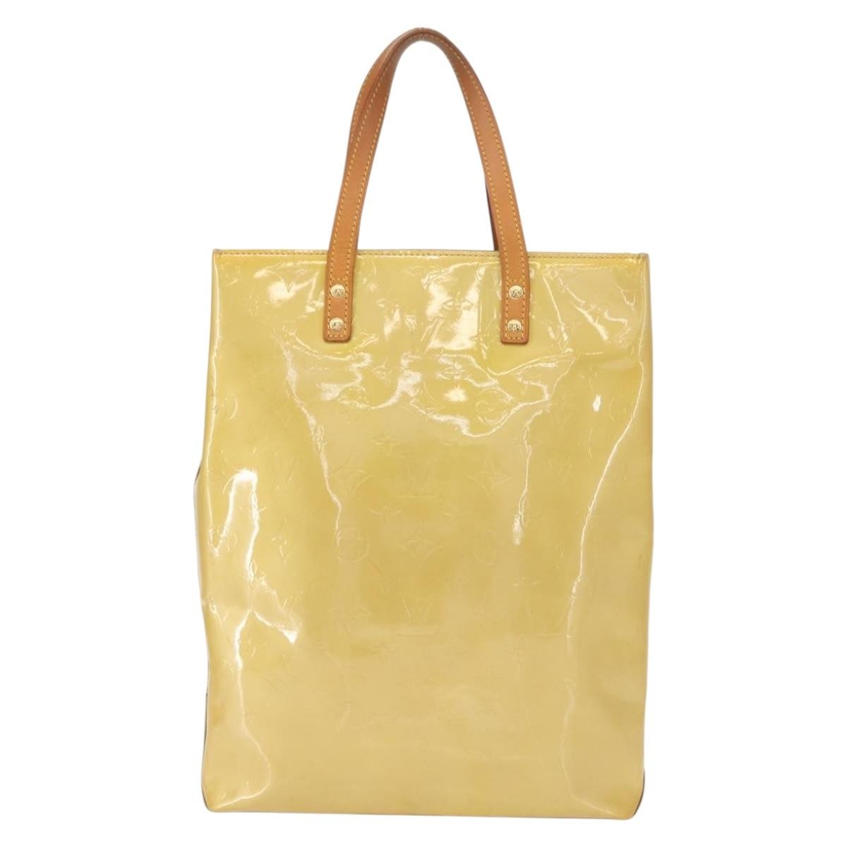 Louis Vuitton Reade Monogram Vernis Beige Patent_Leather Handbag (Pre-Owned)