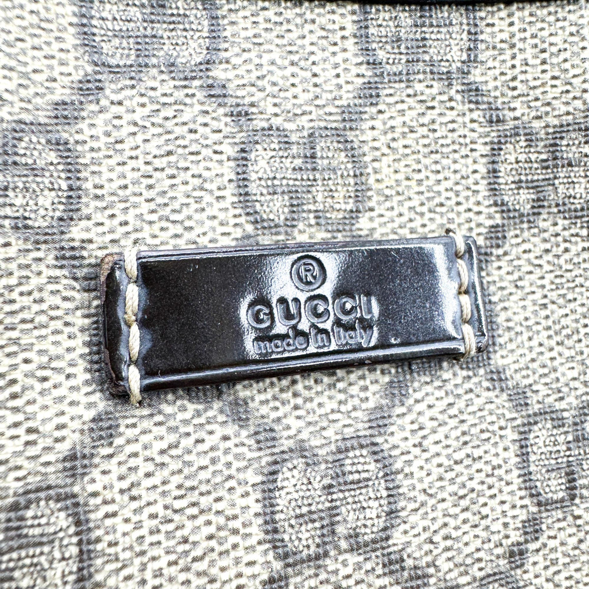 Gucci Joy Gg Coated Canvas With Leather Brown Canvas Tote Bag Bag (Pre-Owned)