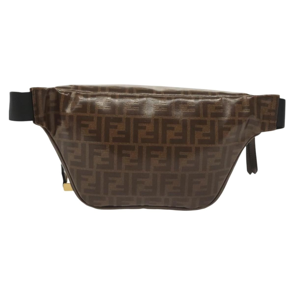 Fendi Mania Logo Waist Zucca Coated Canvas Brown Canvas Clutche & Pouche Bag (Pre-Owned)