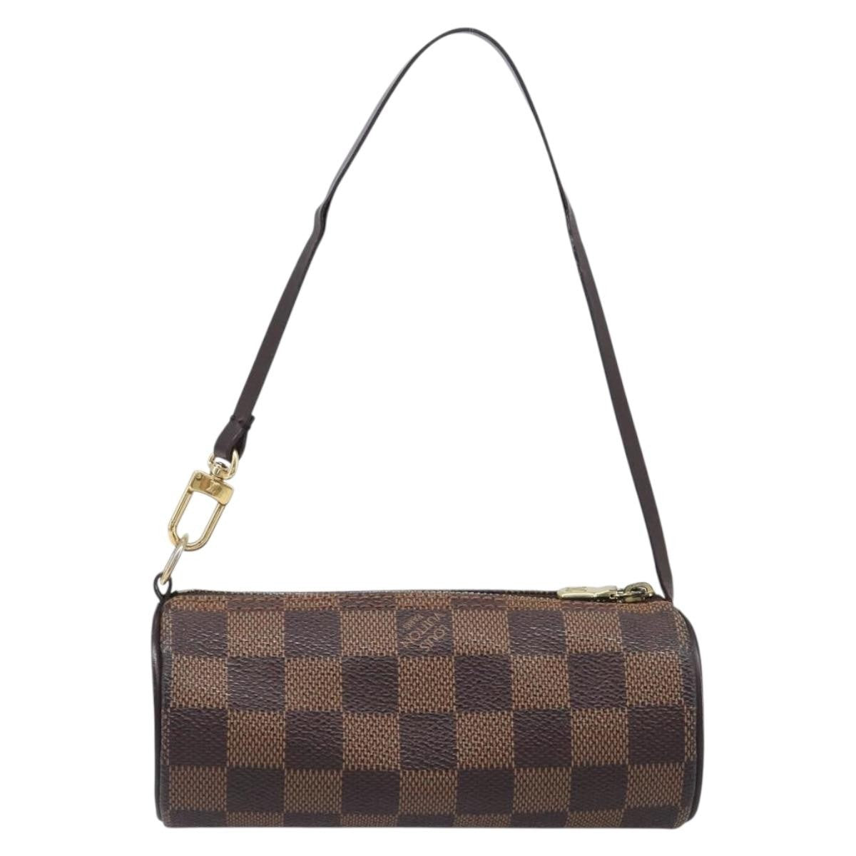 Louis Vuitton Papillon Pochette Damier Brown Canvas Clutche & Pouche Bag (Pre-Owned)