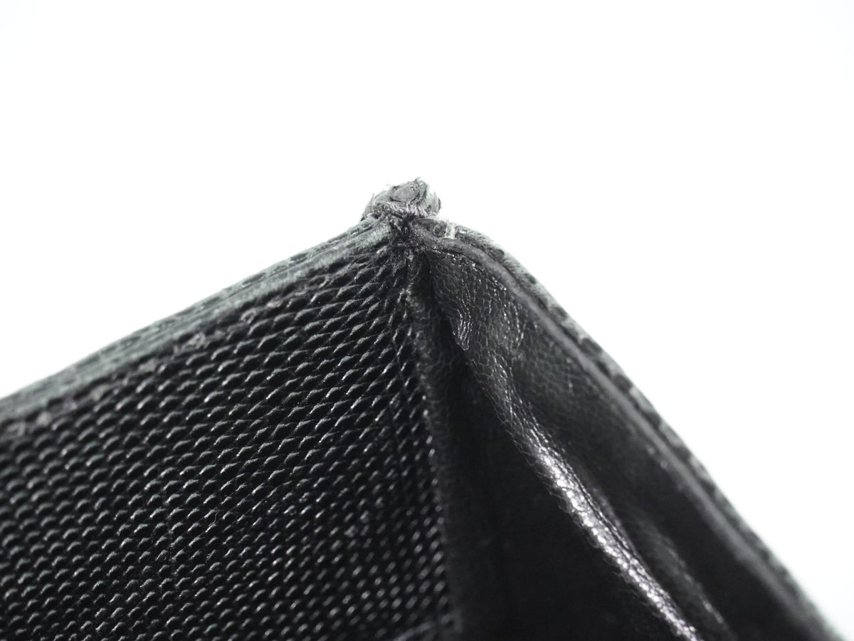 Salvatore Ferragamo Vintage Vara Bow Lizard Embossed Leather Black Leather Tote Bag Bag (Pre-Owned)