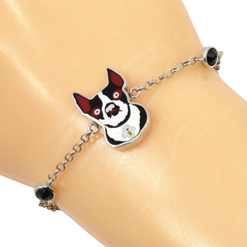 Gucci Bosco Sterling Silver And Enamel Silver Silver Bracelet Jewelry (Pre-Owned)