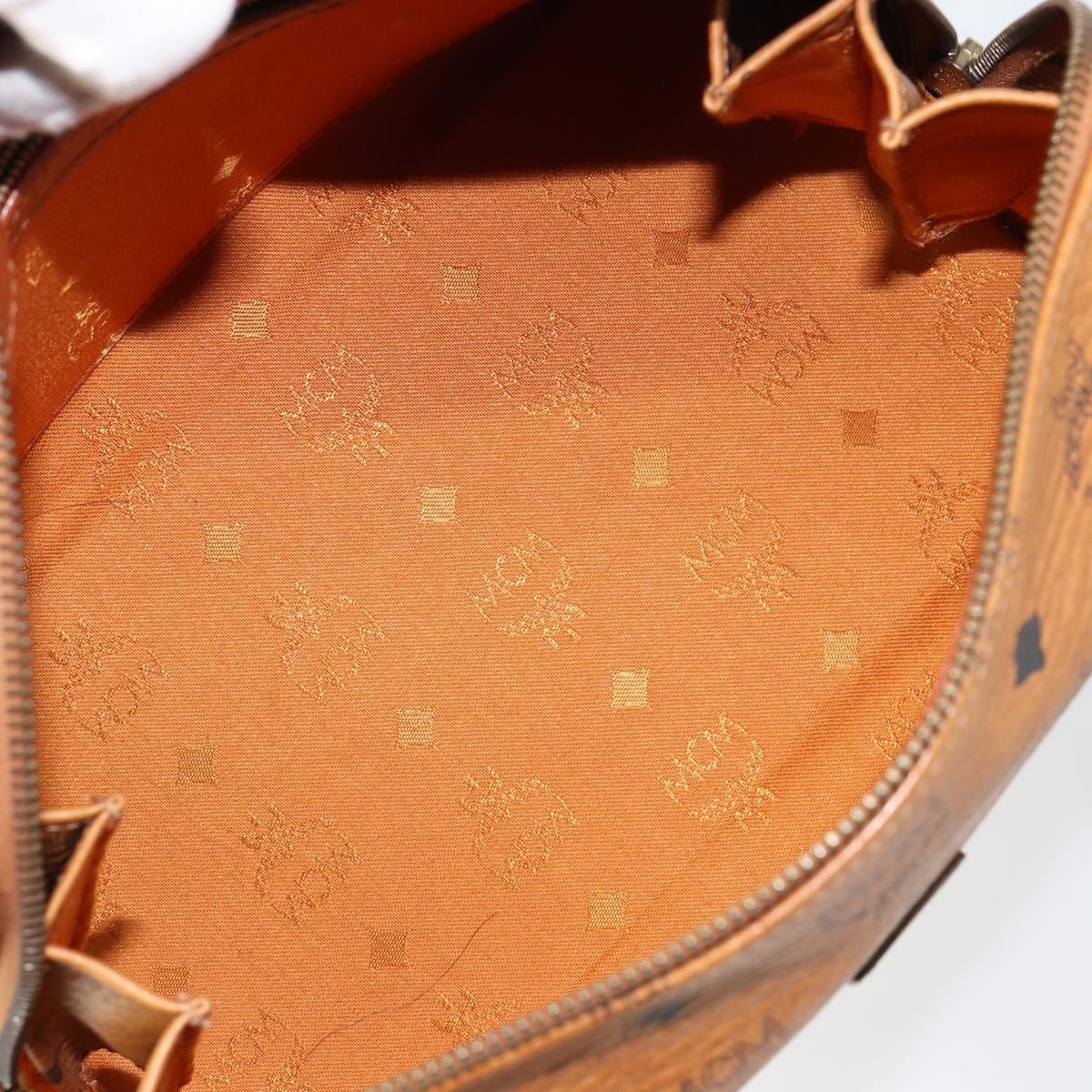 MCM Visetos Logogramme Leather Brown Leather Handbag (Pre-Owned)