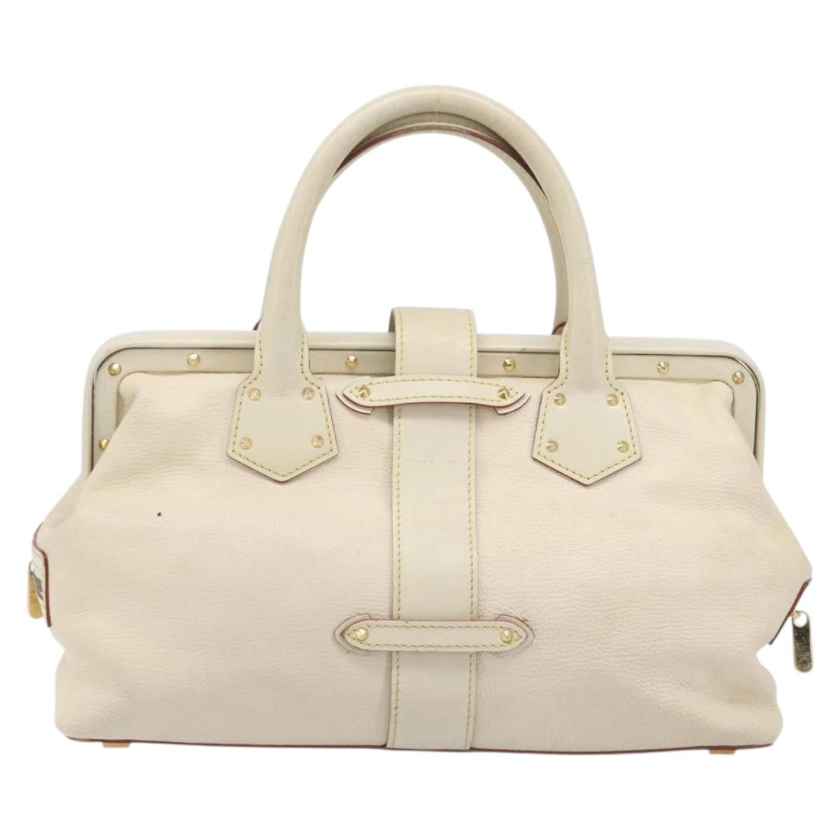 Louis Vuitton Suhali L'ingenieux Leather White Leather Handbag (Pre-Owned)