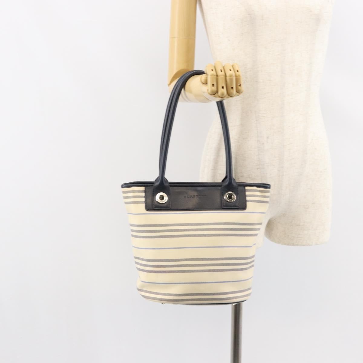 Burberry Vintage Canvas Beige Canvas Tote Bag Bag (Pre-Owned)