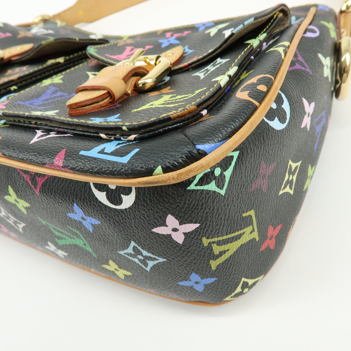 Louis Vuitton Lodge Monogram Multicolor Black Canvas Handbag (Pre-Owned)