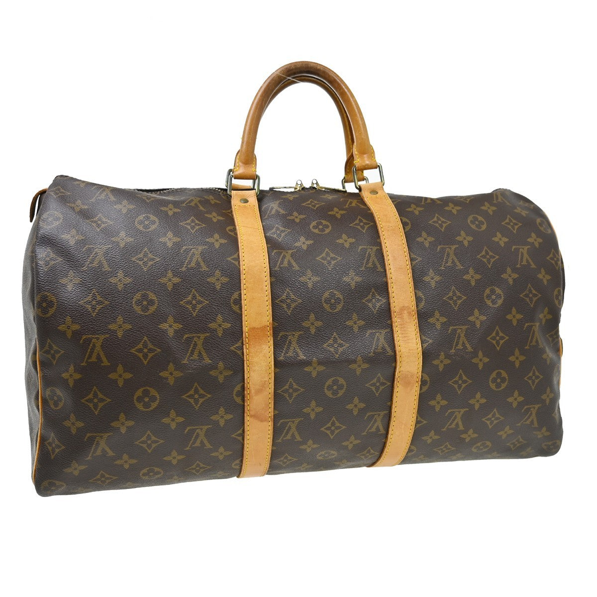 Louis Vuitton Keepall Monogram Canvas Brown Canvas Travel Bag Bag (Pre-Owned)
