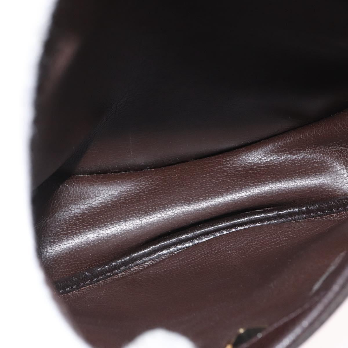 Christian Dior Vintage Cd Logo Leather Brown Leather Shoulder Bag Bag (Pre-Owned)