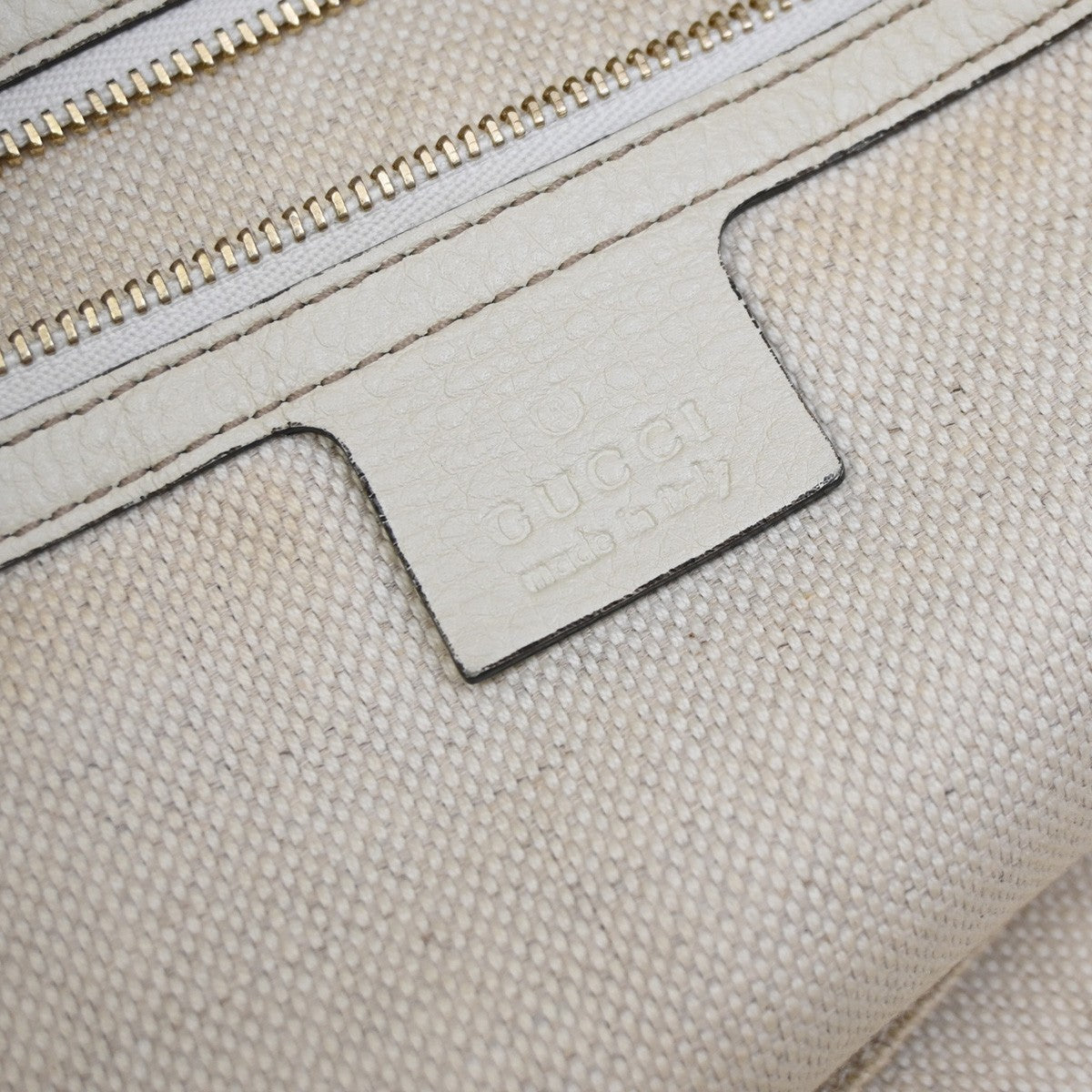 Gucci Soho Messenger Leather White Leather Shoulder Bag Bag (Pre-Owned)