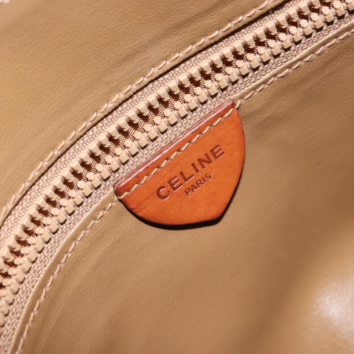 Celine Macadam Shoulder Pvc Leather Brown Canvas Shoulder Bag Bag (Pre-Owned)