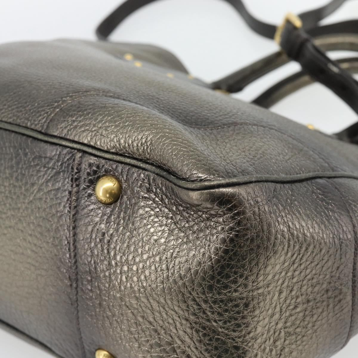 Prada Braided Handle Open Tote Vitello Daino Gold Leather Tote Bag Bag (Pre-Owned)