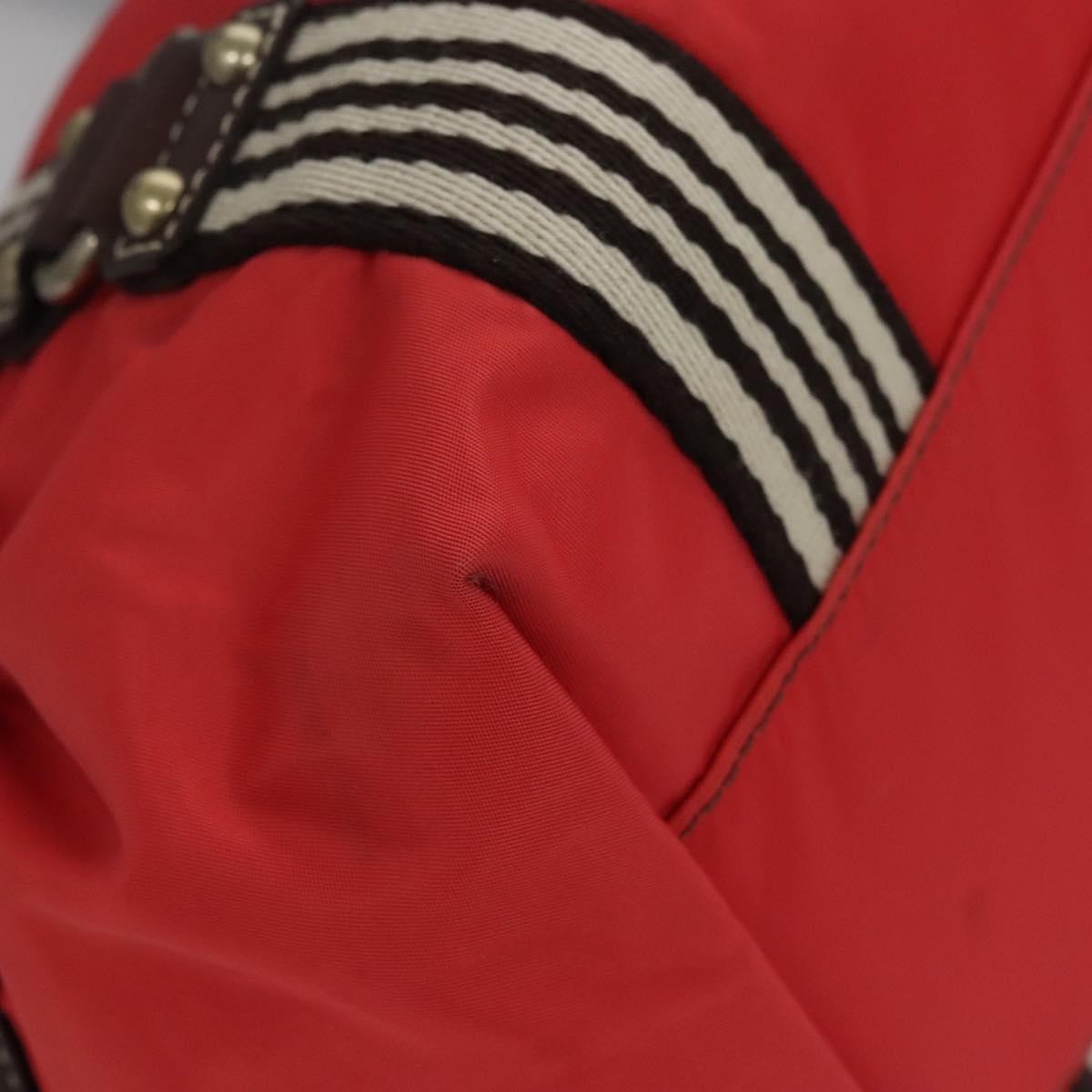Burberry Blue Label Nylon Red Nylon Tote Bag Bag (Pre-Owned)