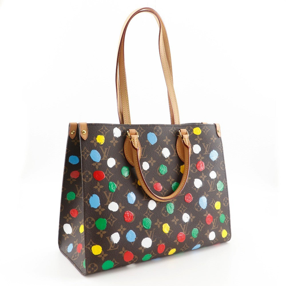 Louis Vuitton Onthego Tote Yayoi Kusama Painted Dots Monogram Canvas Multicolour Canvas Tote Bag Bag (Pre-Owned)