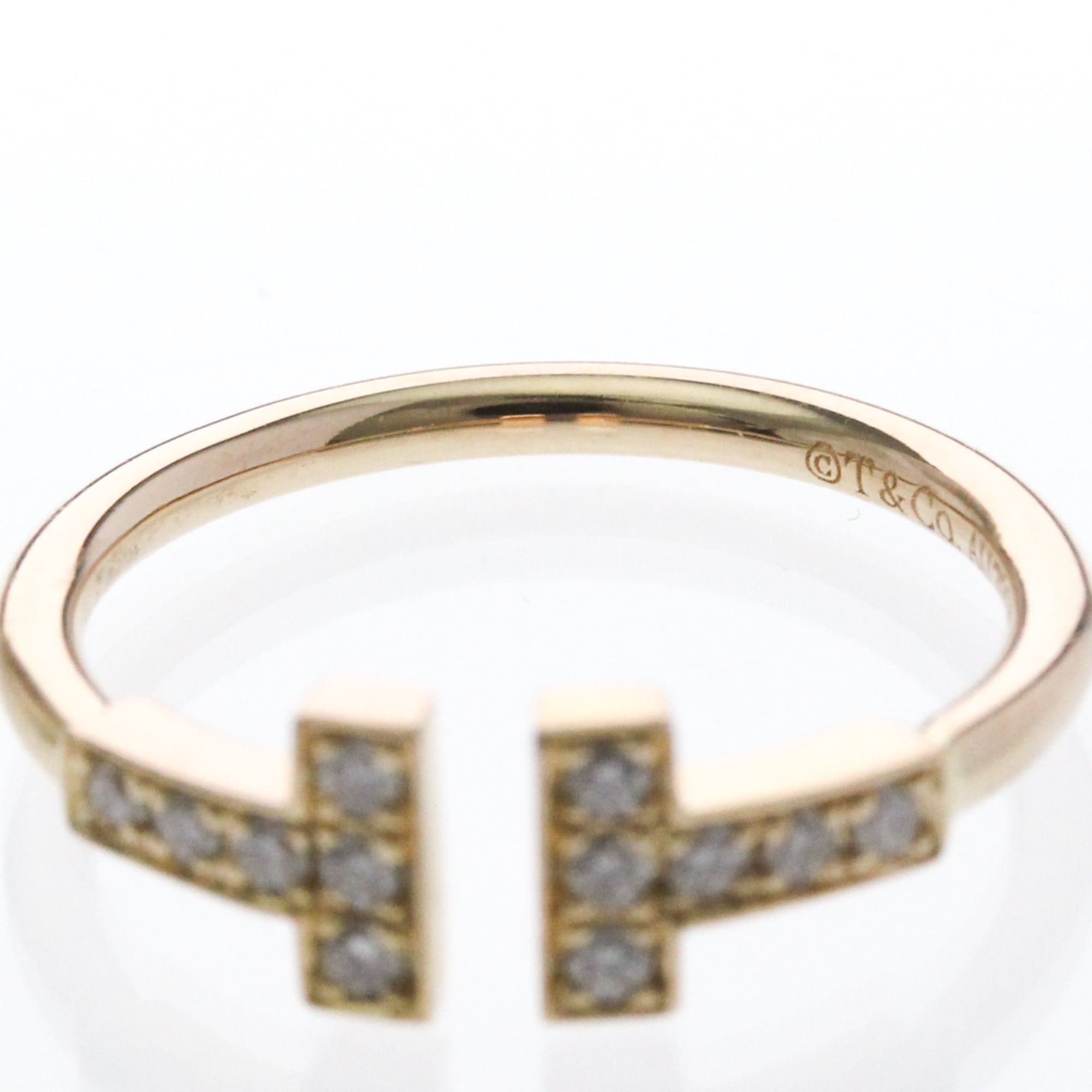 Tiffany & Co. T Wire 18K Yellow Gold With Diamonds Gold Yellow_Gold Ring Jewelry (Pre-Owned)