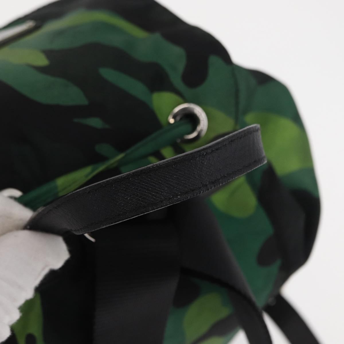 Prada Camouflage Tessuto Green Nylon Backpack Bag (Pre-Owned)