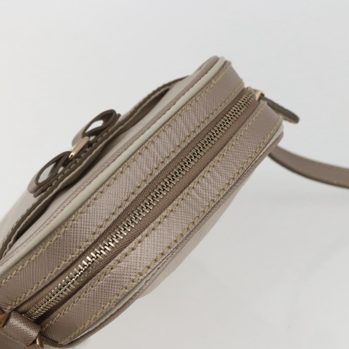 Salvatore Ferragamo Vala Nylon Beige Nylon Shoulder Bag Bag (Pre-Owned)