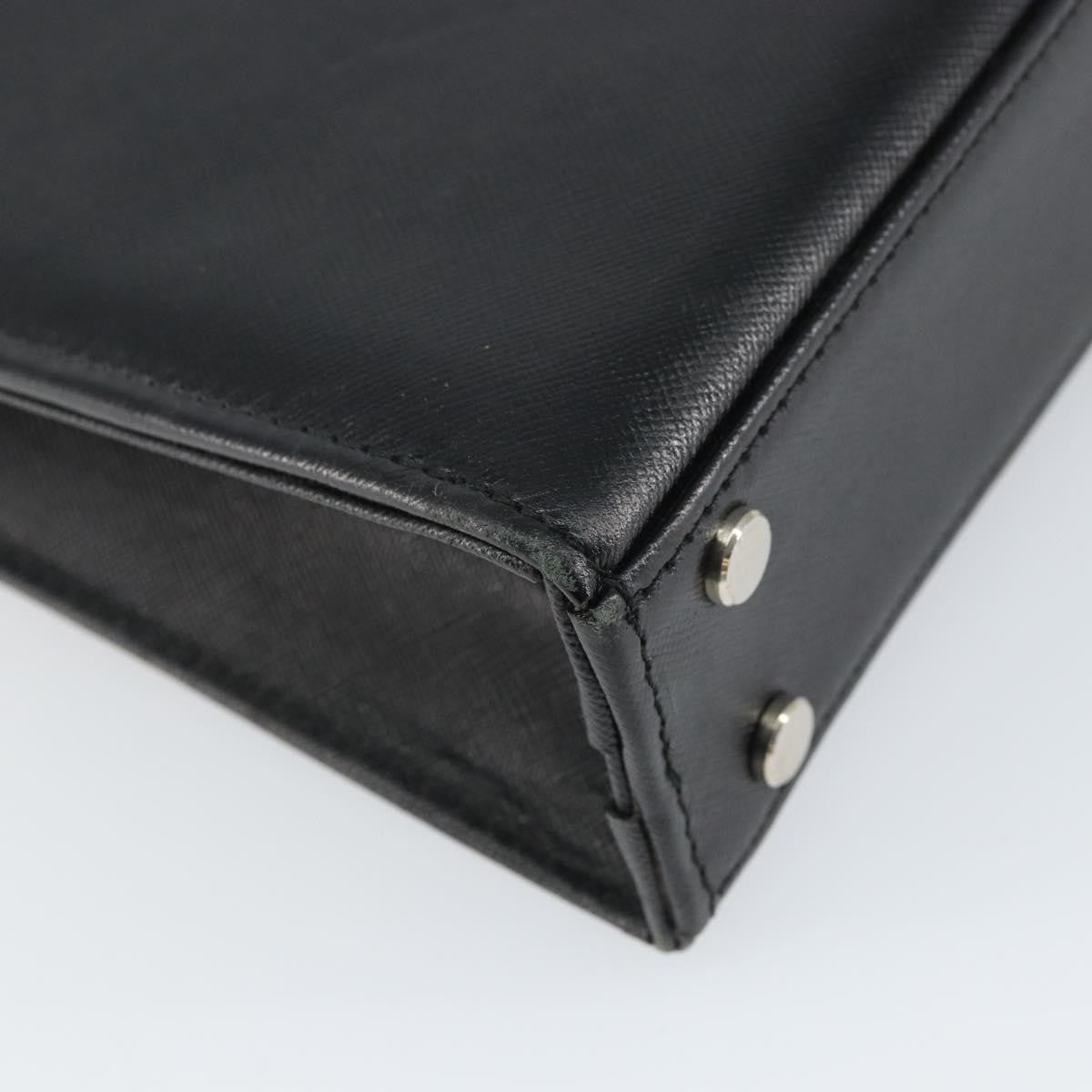 Burberry Vintage Leather Black Leather Briefcase Bag (Pre-Owned)