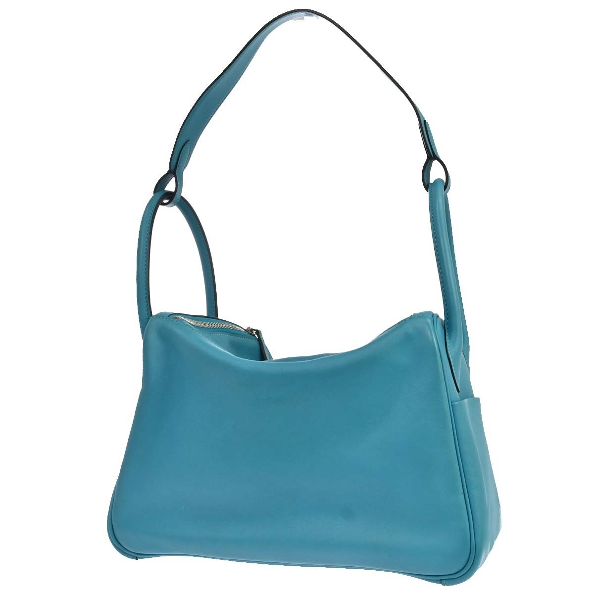 Hermes Lindy Swift Turquoise Leather Shoulder Bag Bag (Pre-Owned)