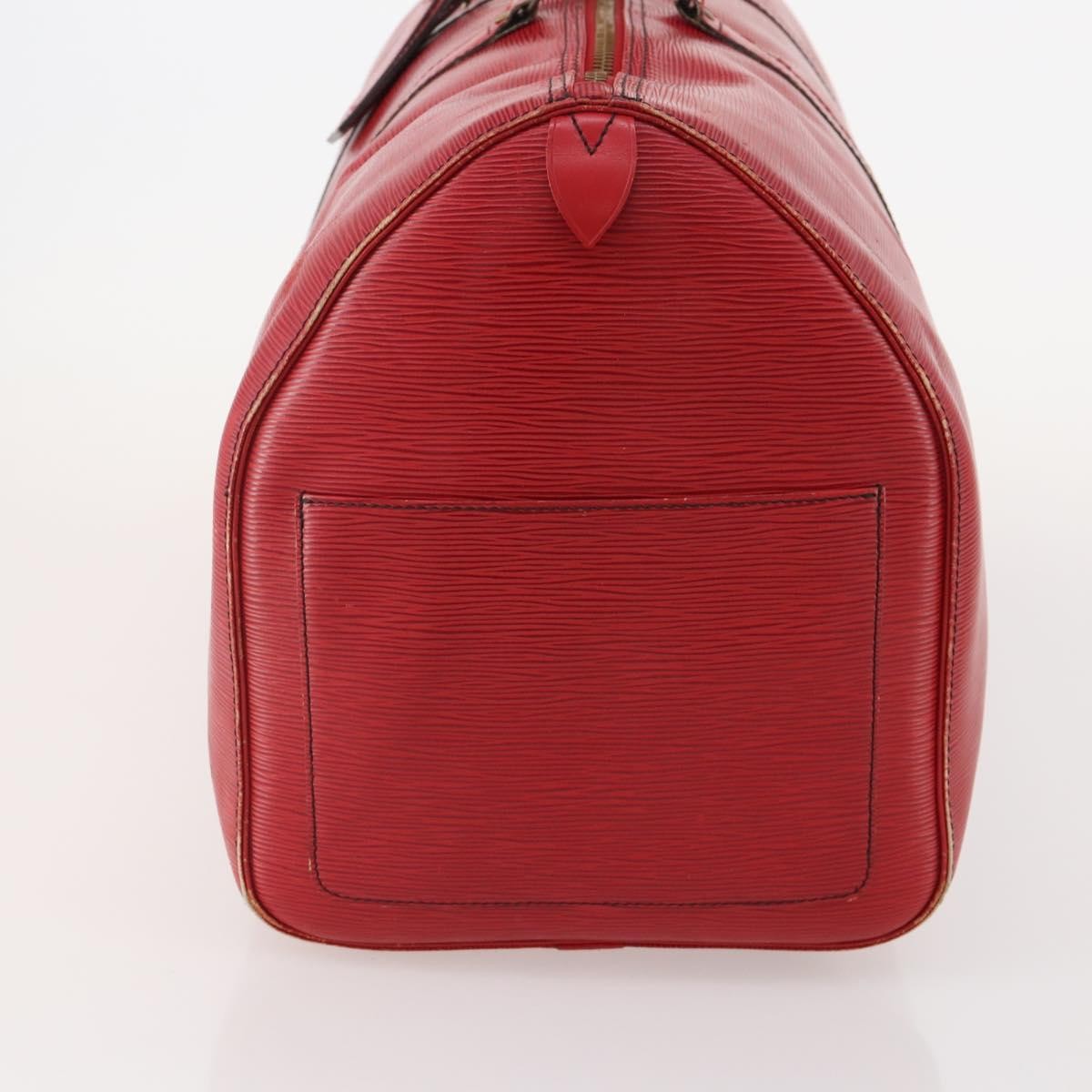 Louis Vuitton Keepall Epi Leather Red Leather Travel Bag Bag (Pre-Owned)