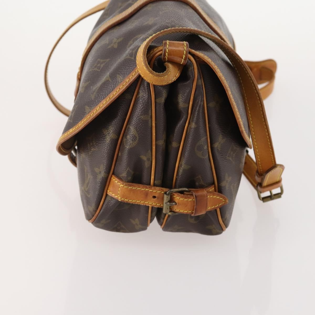 Louis Vuitton Saumur Monogram Canvas Brown Canvas Shoulder Bag Bag (Pre-Owned)