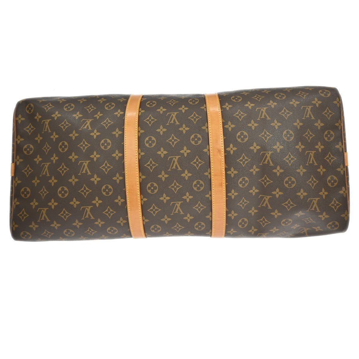 Louis Vuitton Keepall Bandoulière Monogram Brown Canvas Travel Bag Bag (Pre-Owned)