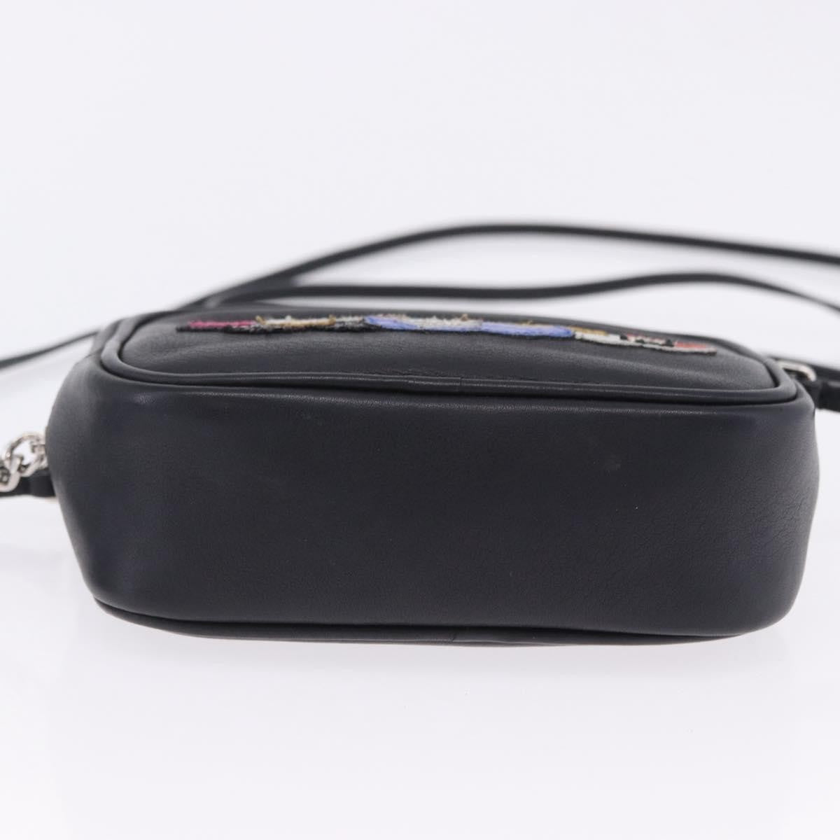 Saint Laurent Classic Monogram Blogger Patch Embellished Leather Black Leather Crossbody Bag Bag (Pre-Owned)