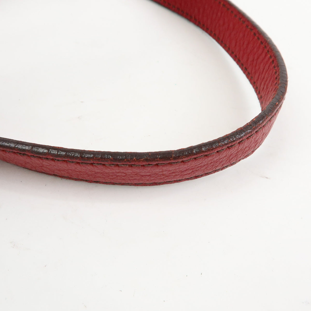 Prada Shoulder Leather Red Leather Shoulder Bag Bag (Pre-Owned)