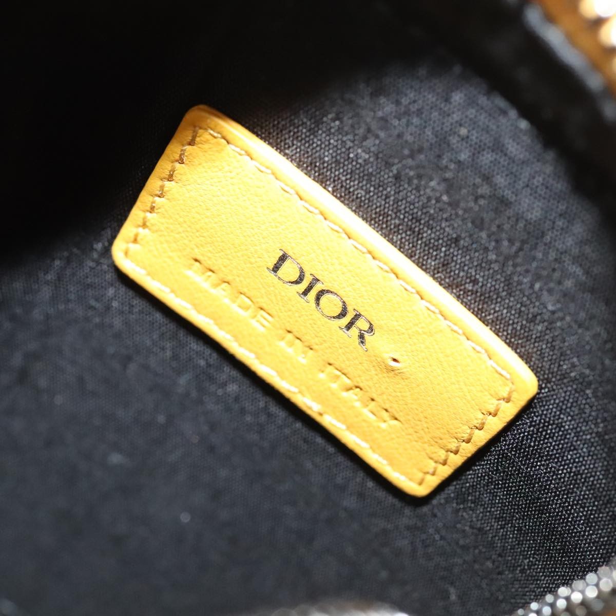 Christian Dior Vintage Trotter Canvas Yellow Canvas Clutche & Pouche Bag (Pre-Owned)