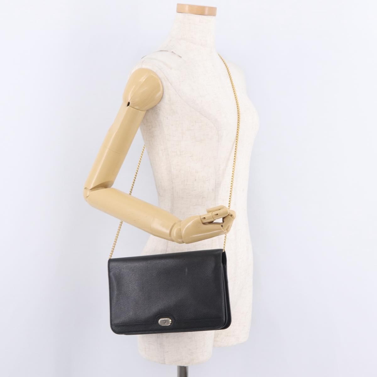 Christian Dior Vintage Honeycomb Canvas Black Leather Shoulder Bag Bag (Pre-Owned)