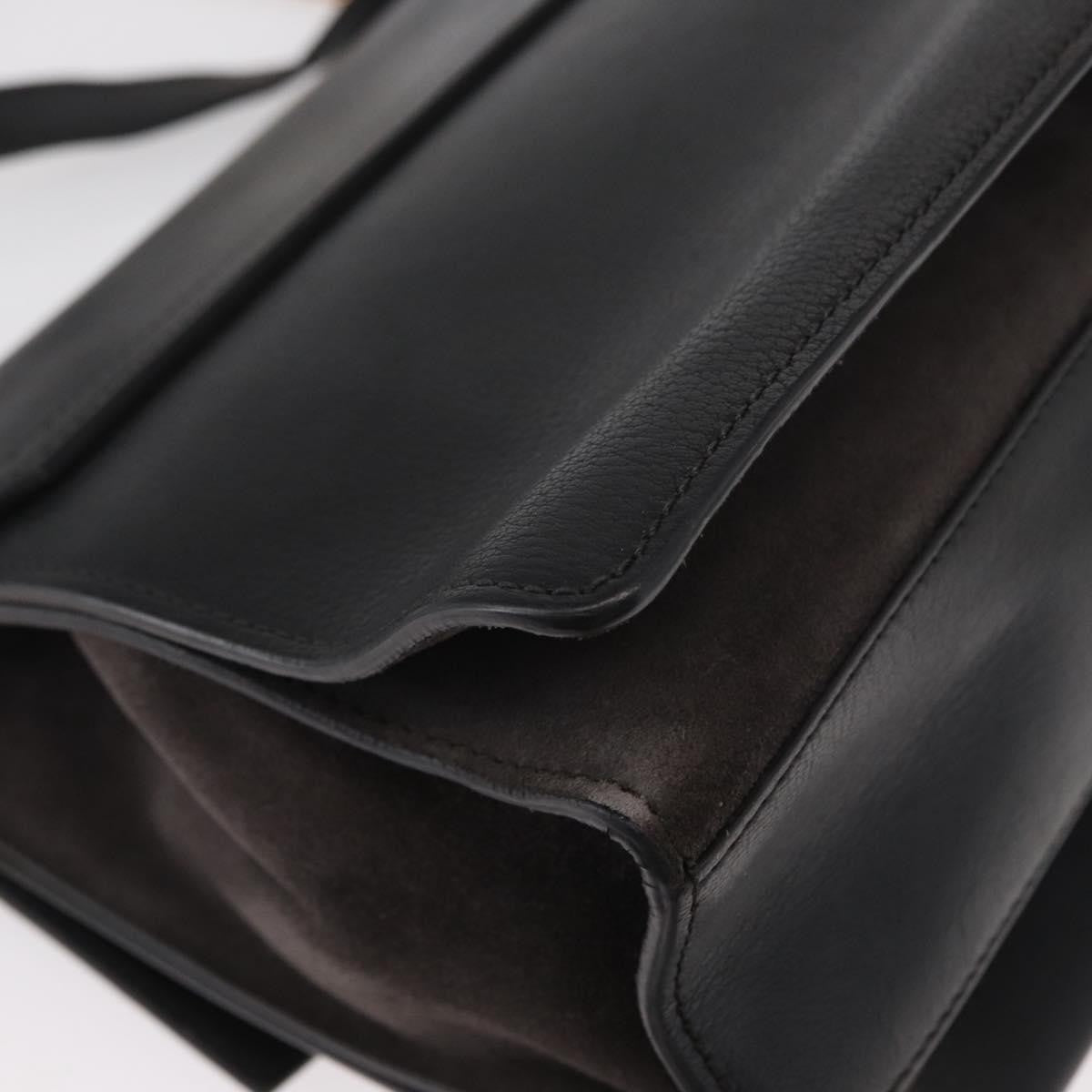 Givenchy Gv3 Flap Leather Black Leather Shoulder Bag Bag (Pre-Owned)