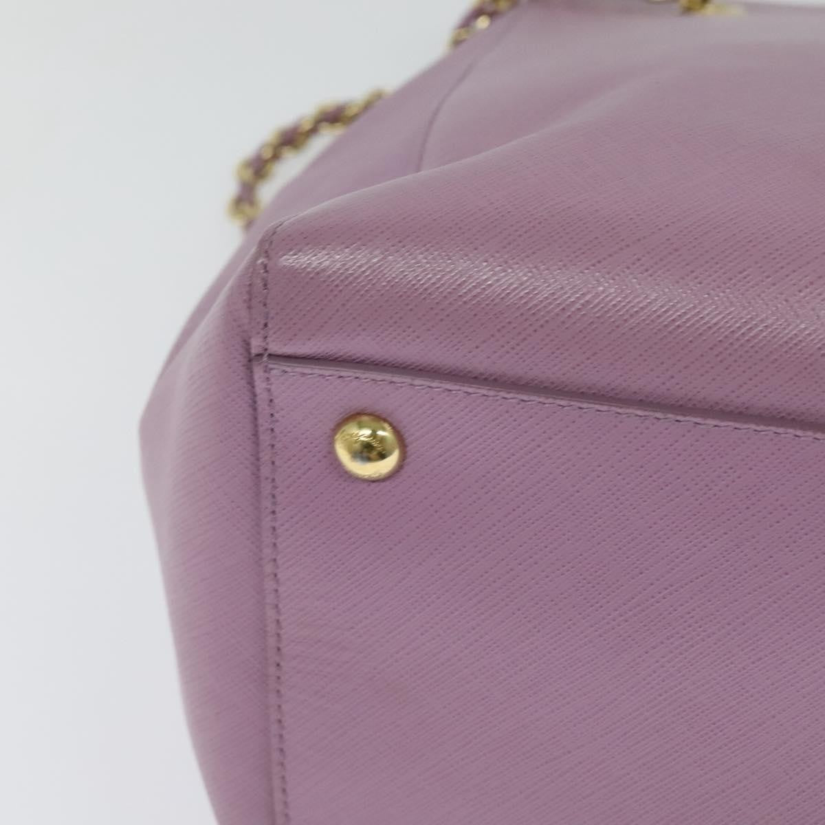 Salvatore Ferragamo Vara Bow Chain Tote Leather Purple Leather Tote Bag Bag (Pre-Owned)