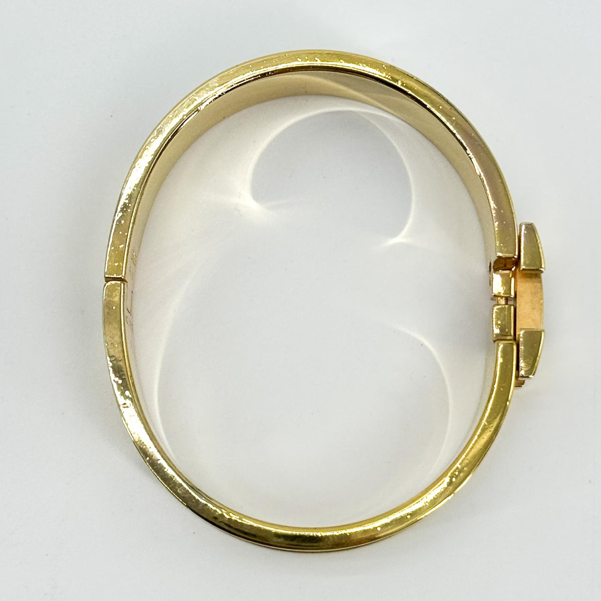Hermes Clic H Fusion Enamel Gold Metal Bracelet Jewelry (Pre-Owned)