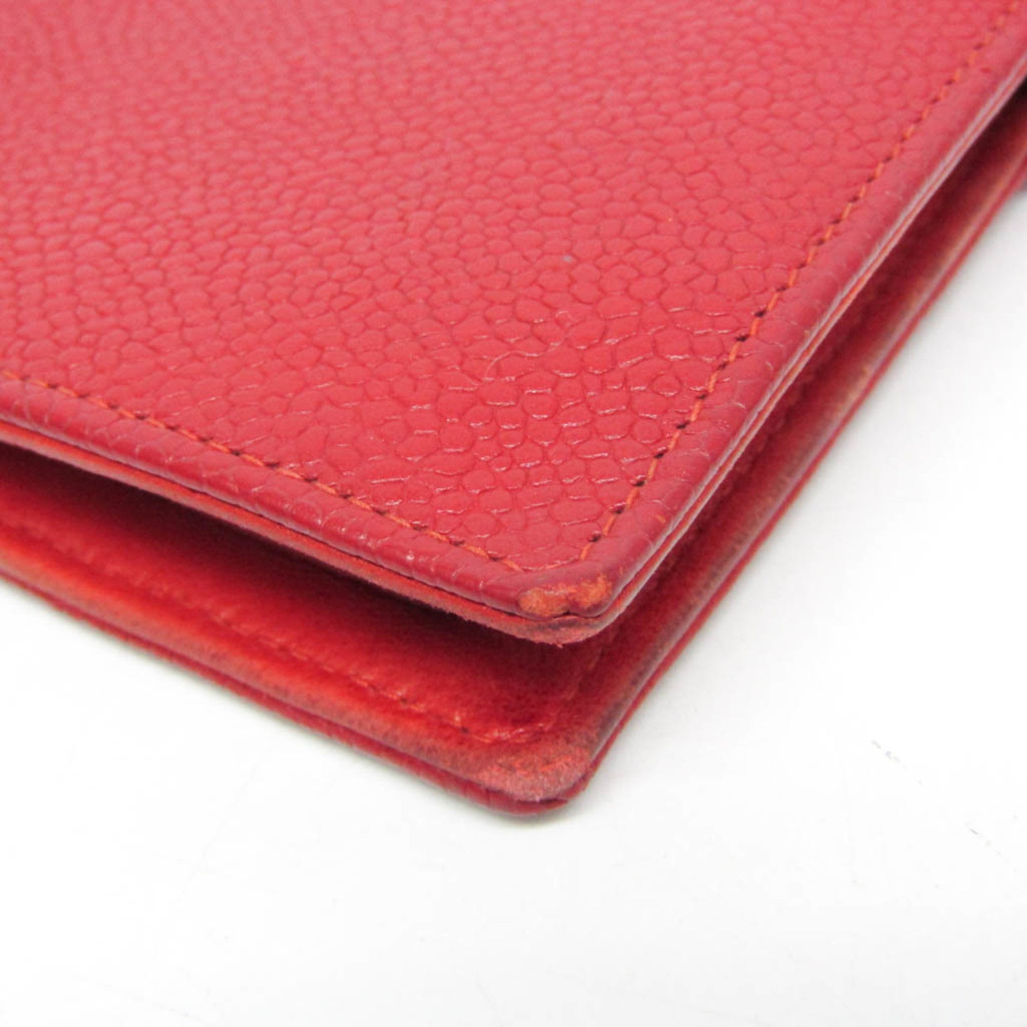 Chanel Timeless Cc French Calfskin Red Leather Wallets Accessory (Pre-Owned)