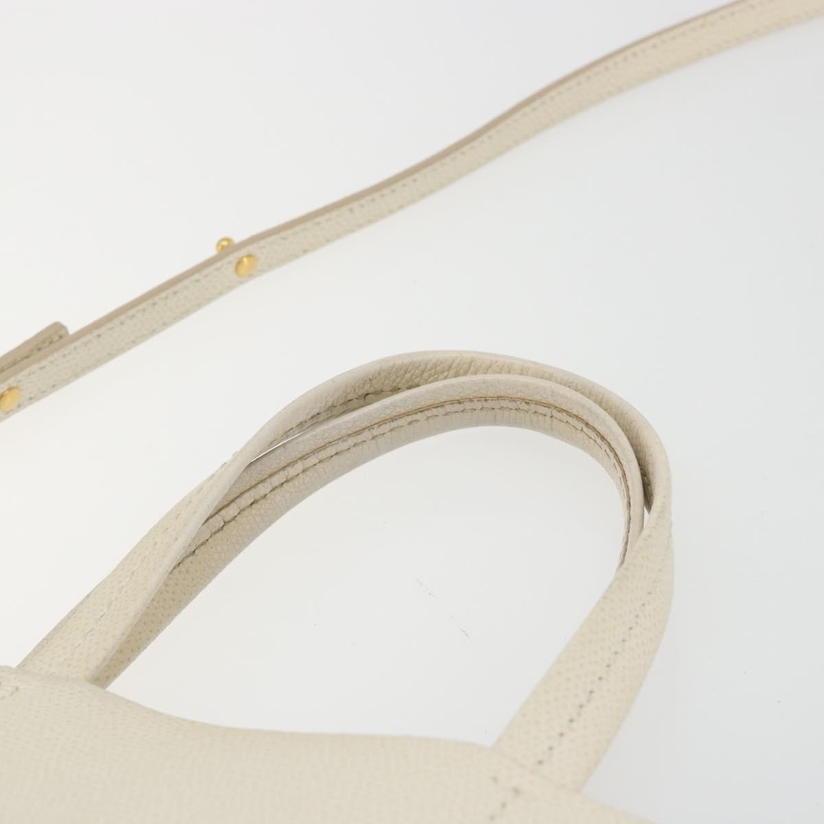 Celine Vertical Bi-Cabas Tote Leather Beige Leather Tote Bag Bag (Pre-Owned)