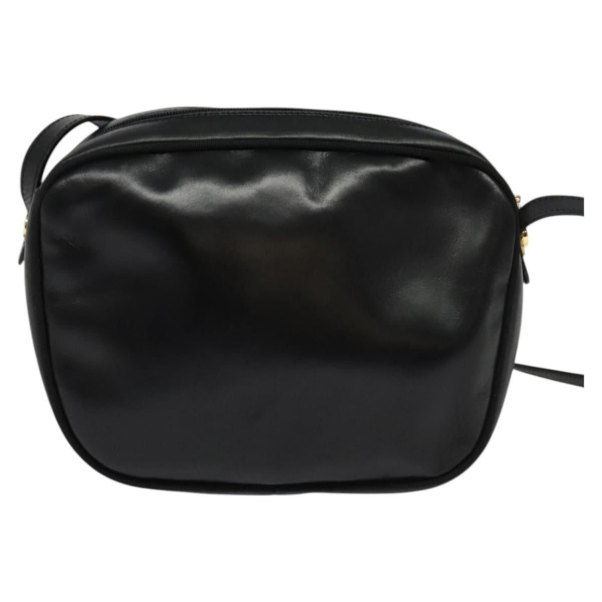 Salvatore Ferragamo Vara Bow Camera Leather Black Leather Shoulder Bag Bag (Pre-Owned)