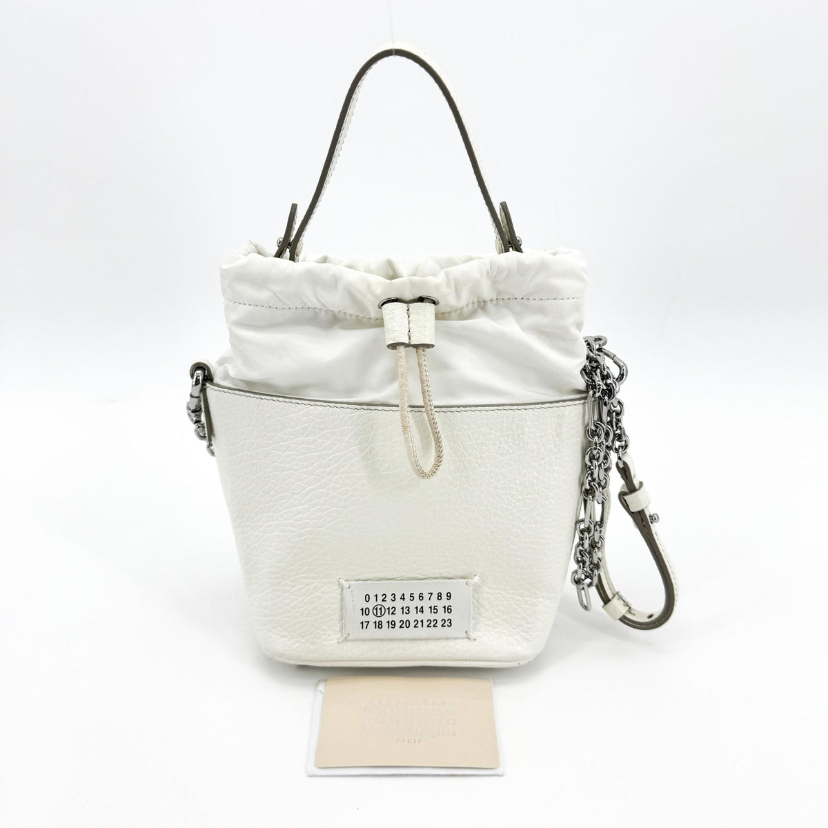 Maison Margiela 5Ac Leather White Calfskin Handbag (Pre-Owned)