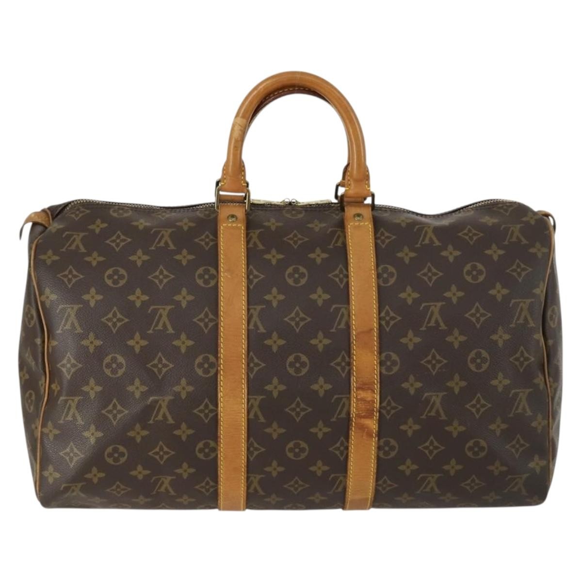 Louis Vuitton Keepall Monogram Canvas Brown Canvas Travel Bag Bag (Pre-Owned)