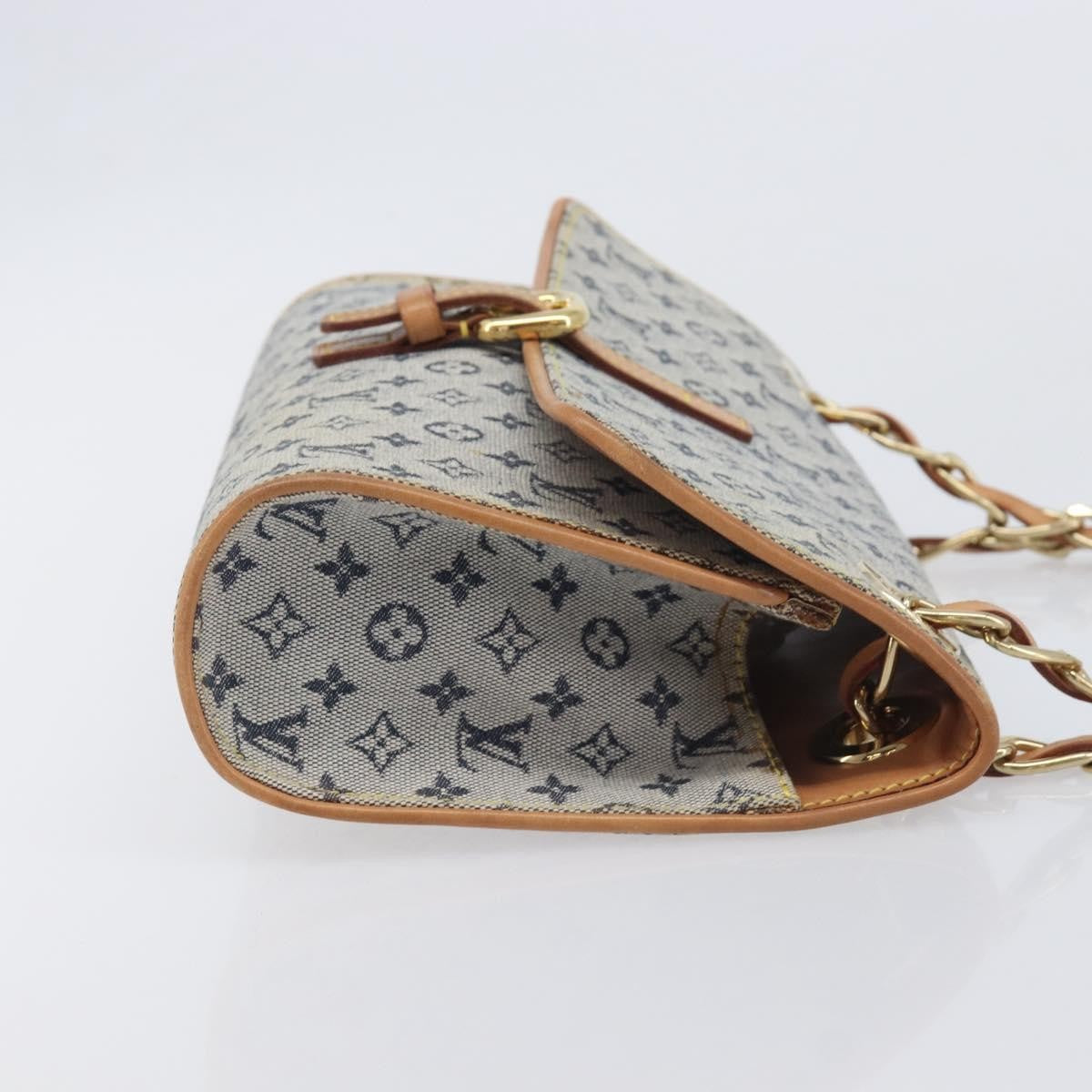 Louis Vuitton Camille Mini Lin Blue Canvas Handbag (Pre-Owned)