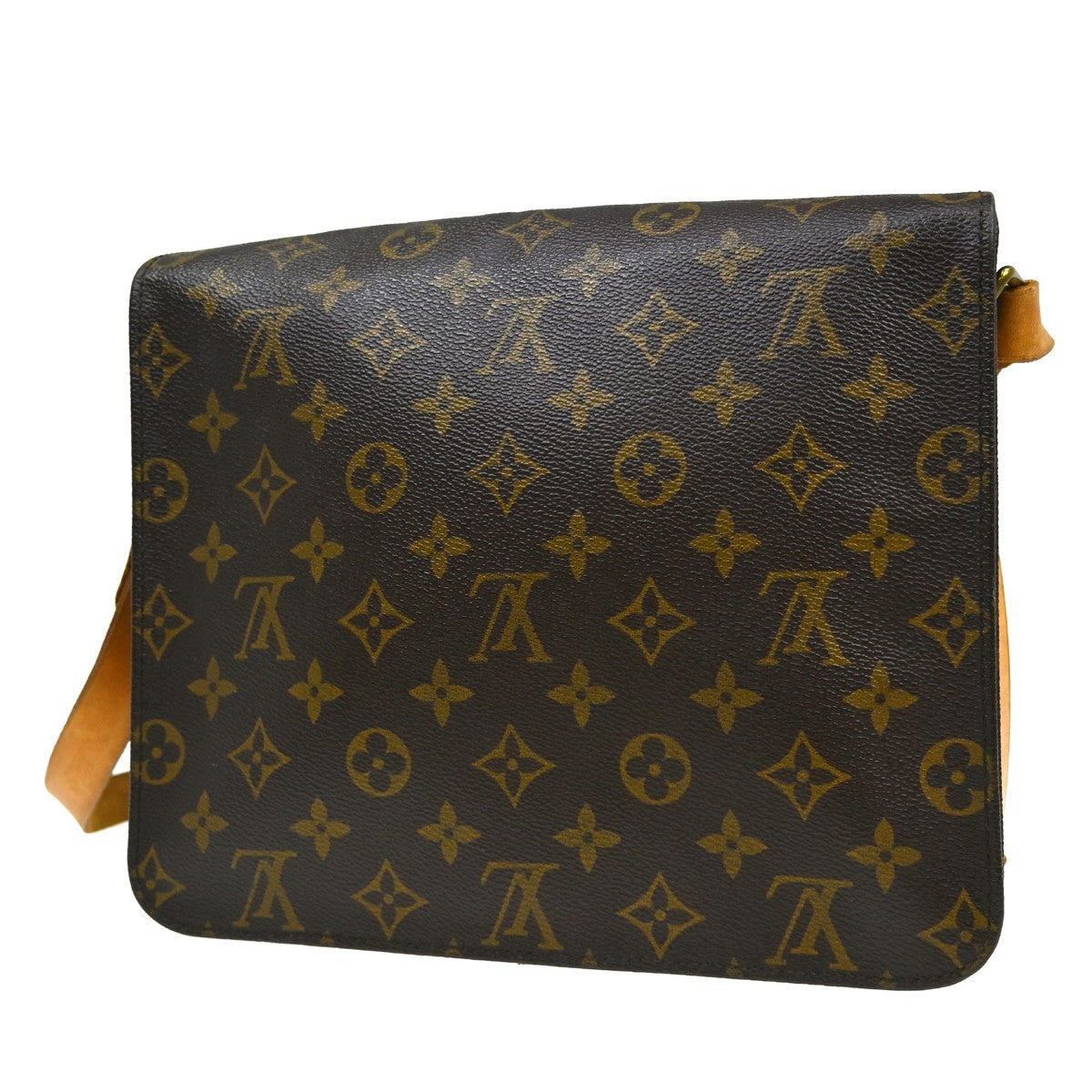 Louis Vuitton Cartouchiere Monogram Canvas Brown Canvas Handbag (Pre-Owned)